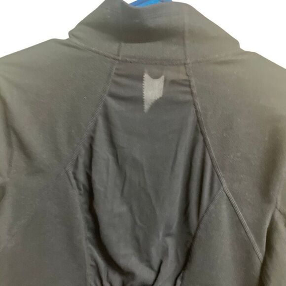 Zella black high neck full zip sheer back activewear jacket Medium #692 - Picture 3 of 7